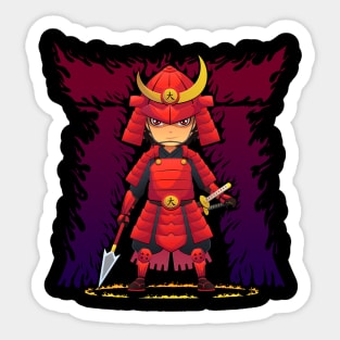 Red Samurai Sticker